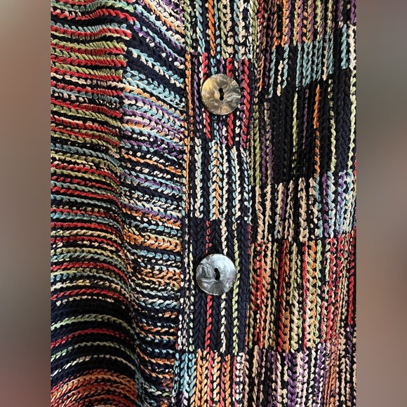 Damee Inc Multicolor Art To Wear Button Up Sleeveless Tunic PM - Picture 3 of 10